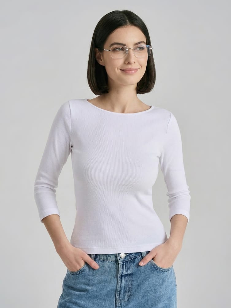 Лонгслив приталенный