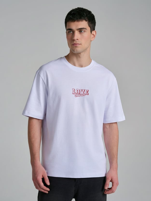 Футболка из хлопка с надписью