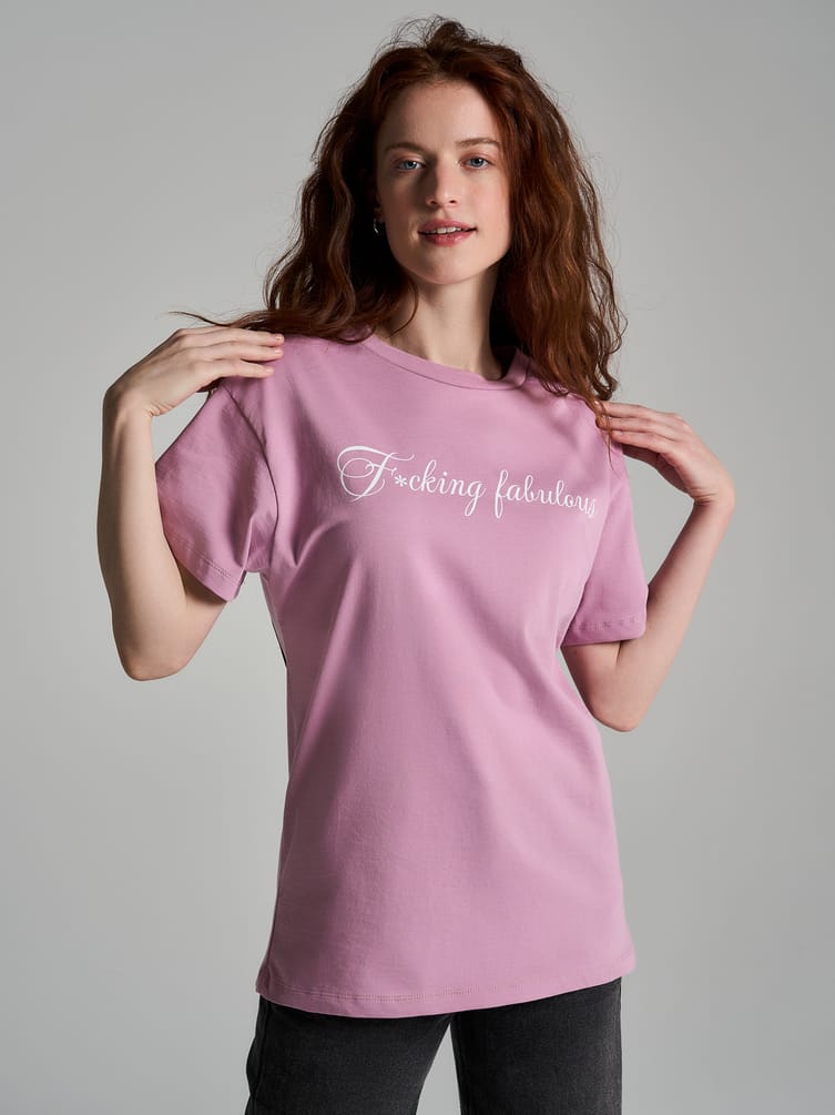 Футболка оверсайз с принтом на спине