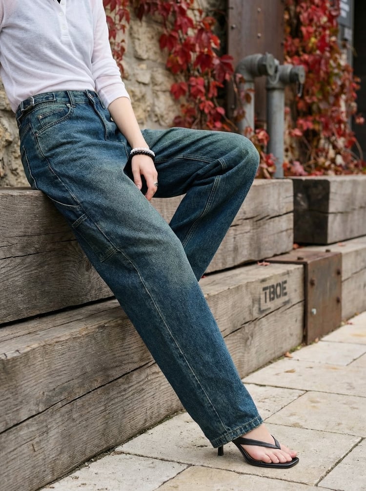 Джинсы широкие Balloon