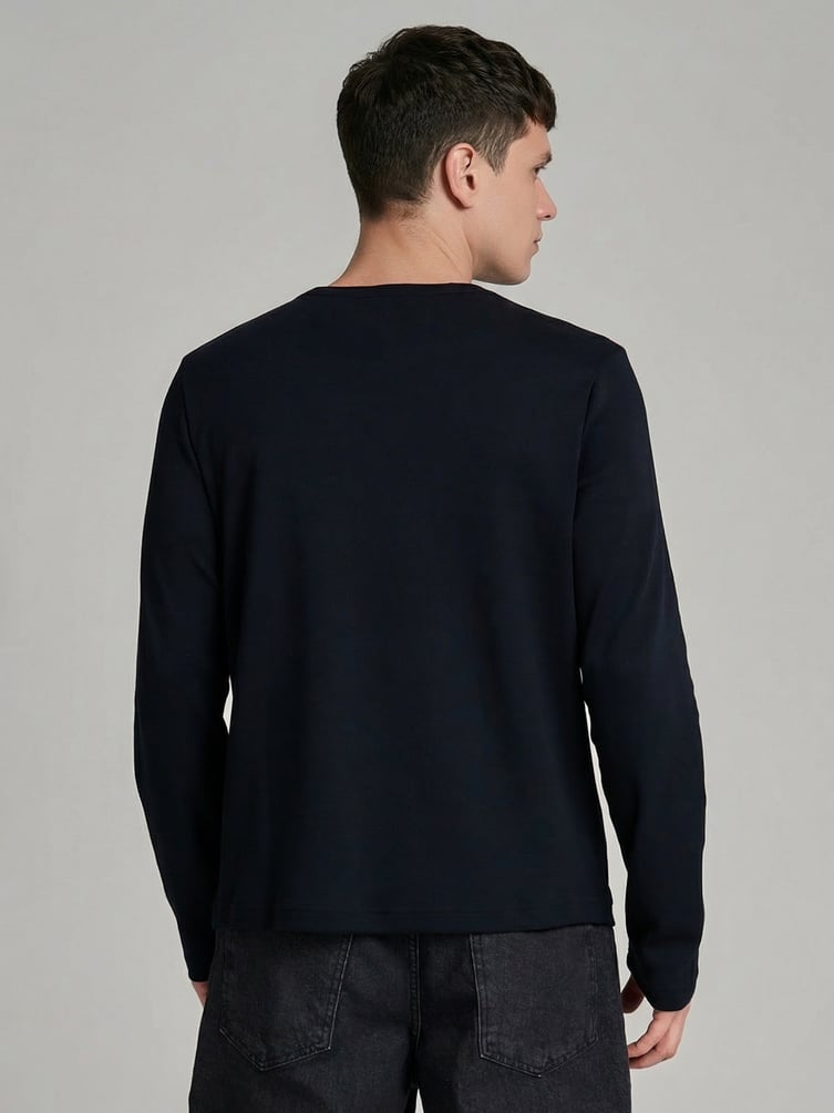 Лонгслив из хлопка с пуговицами