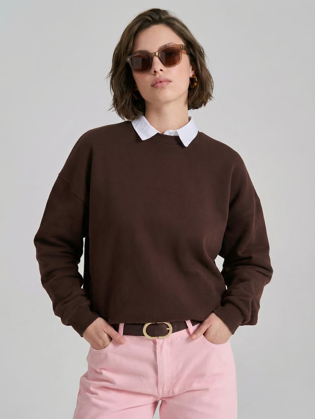 Свитшот однотонный без начеса