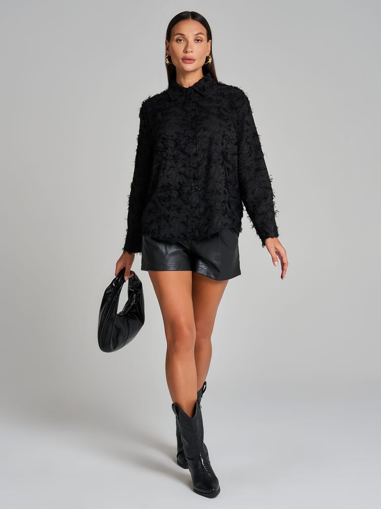 Блузка нарядная с бахромой