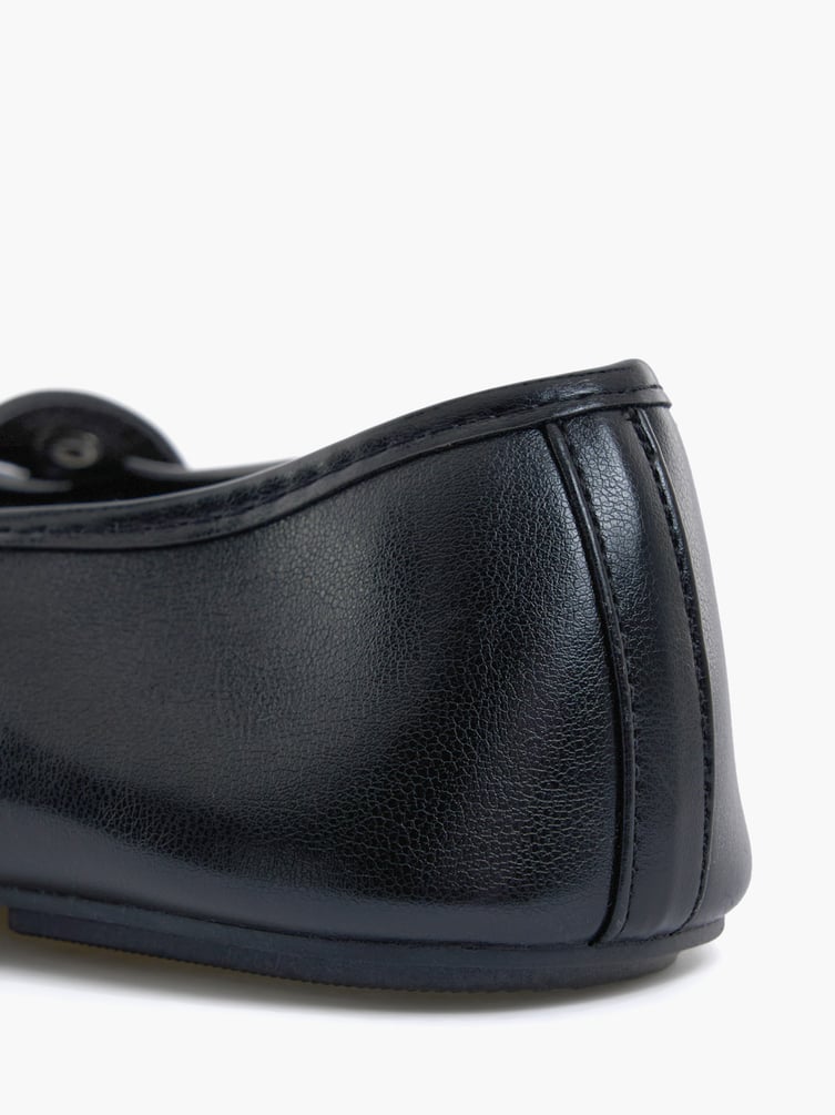 Балетки из экокожи с ремешком