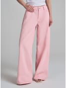 Джинсы широкие с вареным эффектом