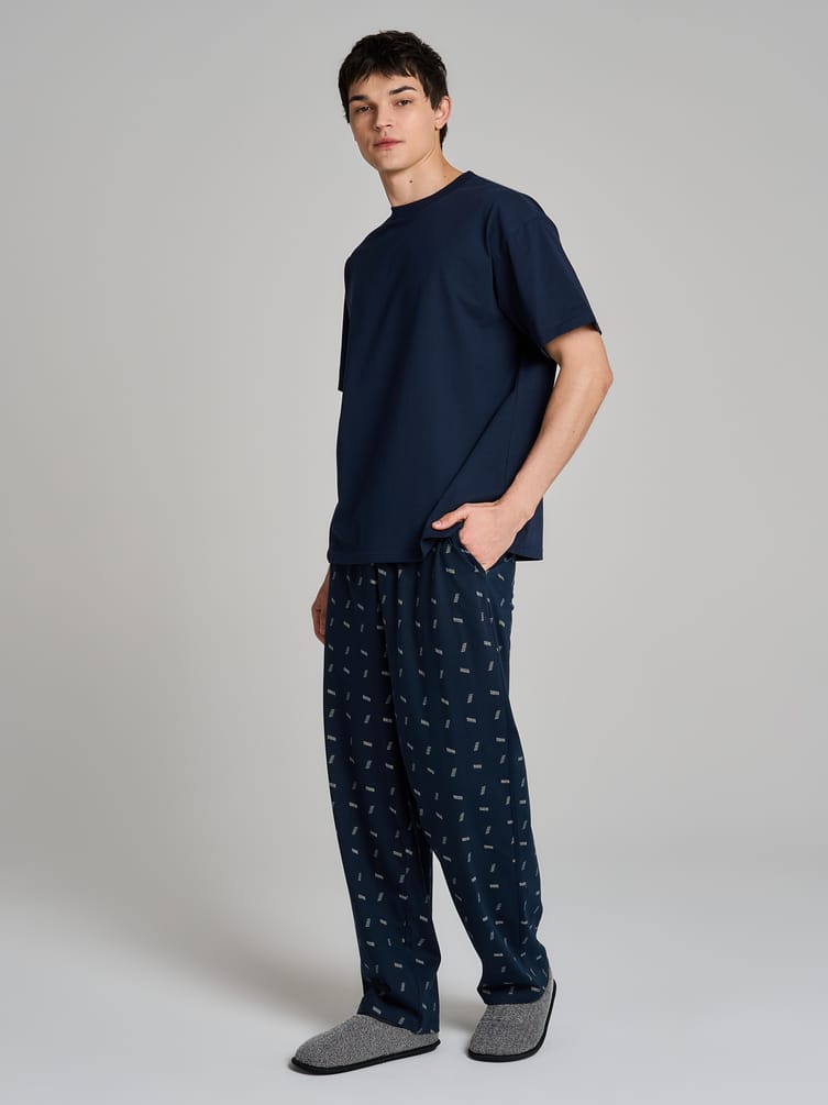 Пижама хлопковая с футболкой и брюками