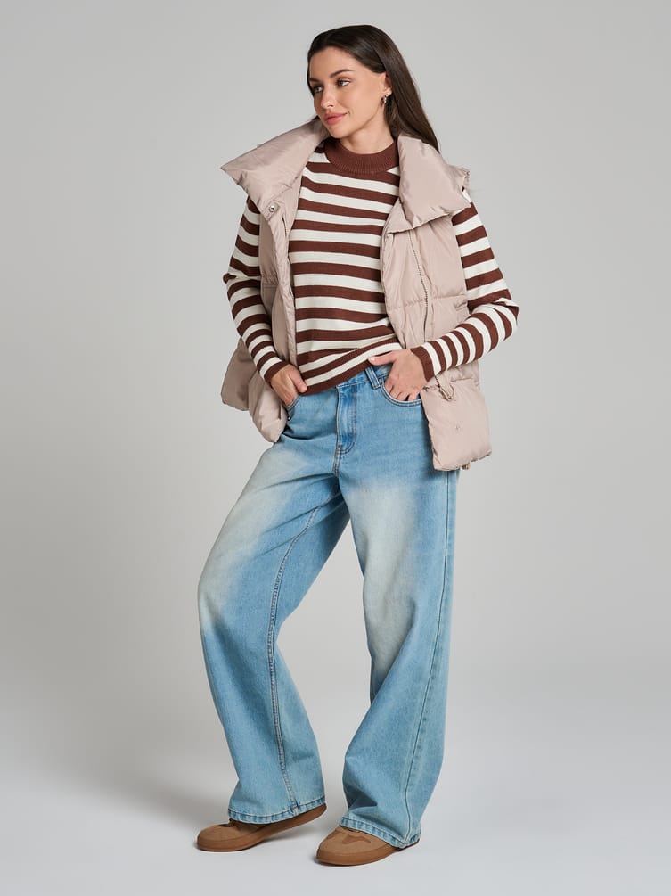 Джемпер трикотажный в полоску