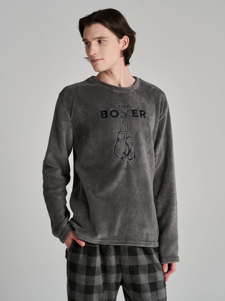 Пижама плюшевая Boxer с брюками