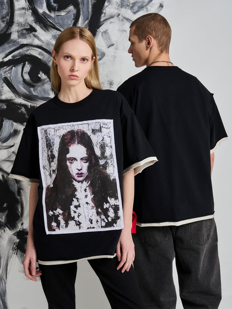 Футболка оверсайз с принтом Макс Борисов