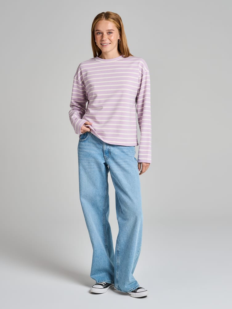 Лонгслив в полоску плотный