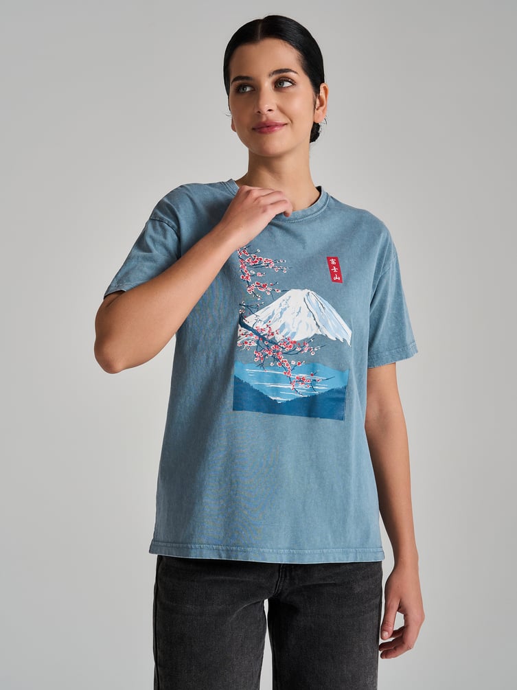 Хлопковая футболка варенка с принтом