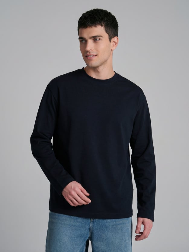 Лонгслив из хлопка с длинным рукавом