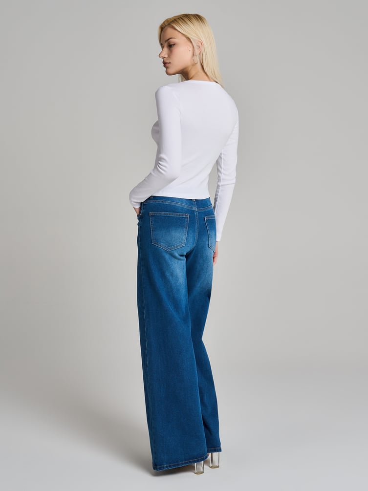 Лонгслив приталенный из хлопка