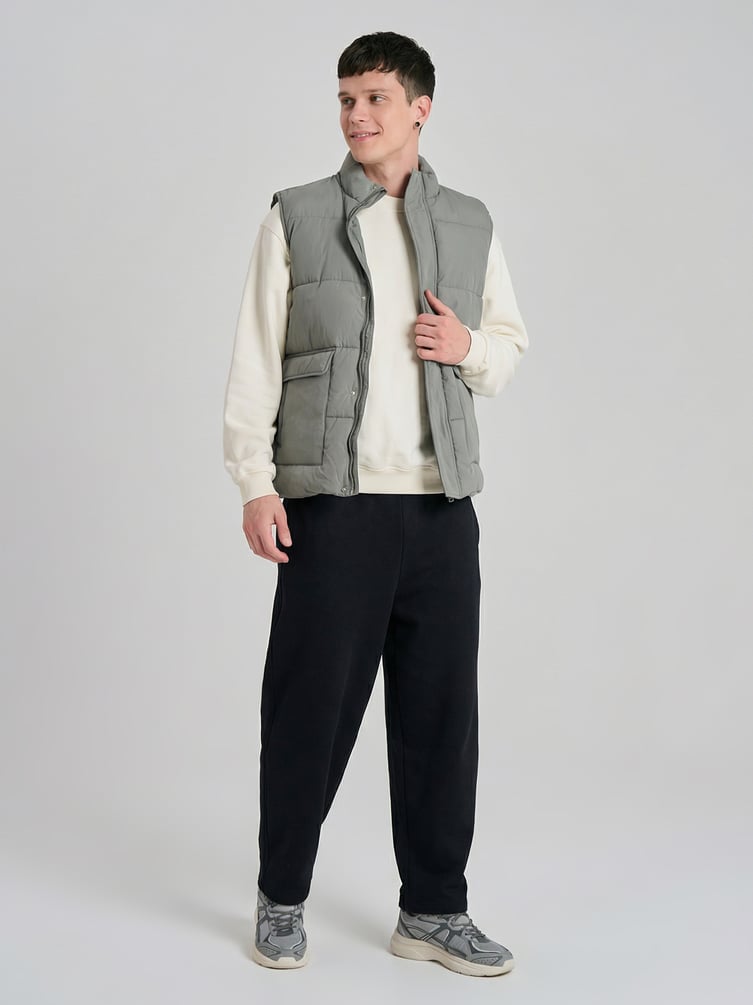 Спортивные широкие брюки с начесом