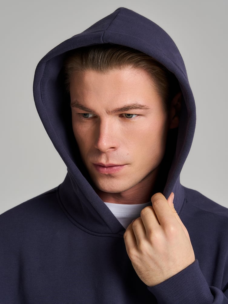 Худи оверсайз с капюшоном тёплое с начёсом