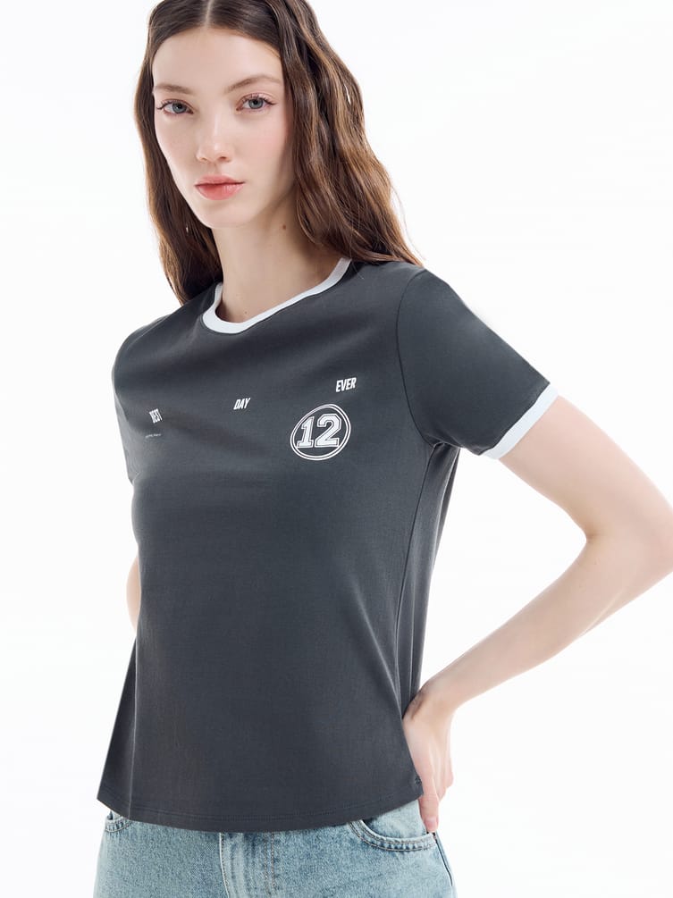 Футболка из хлопка с надписью