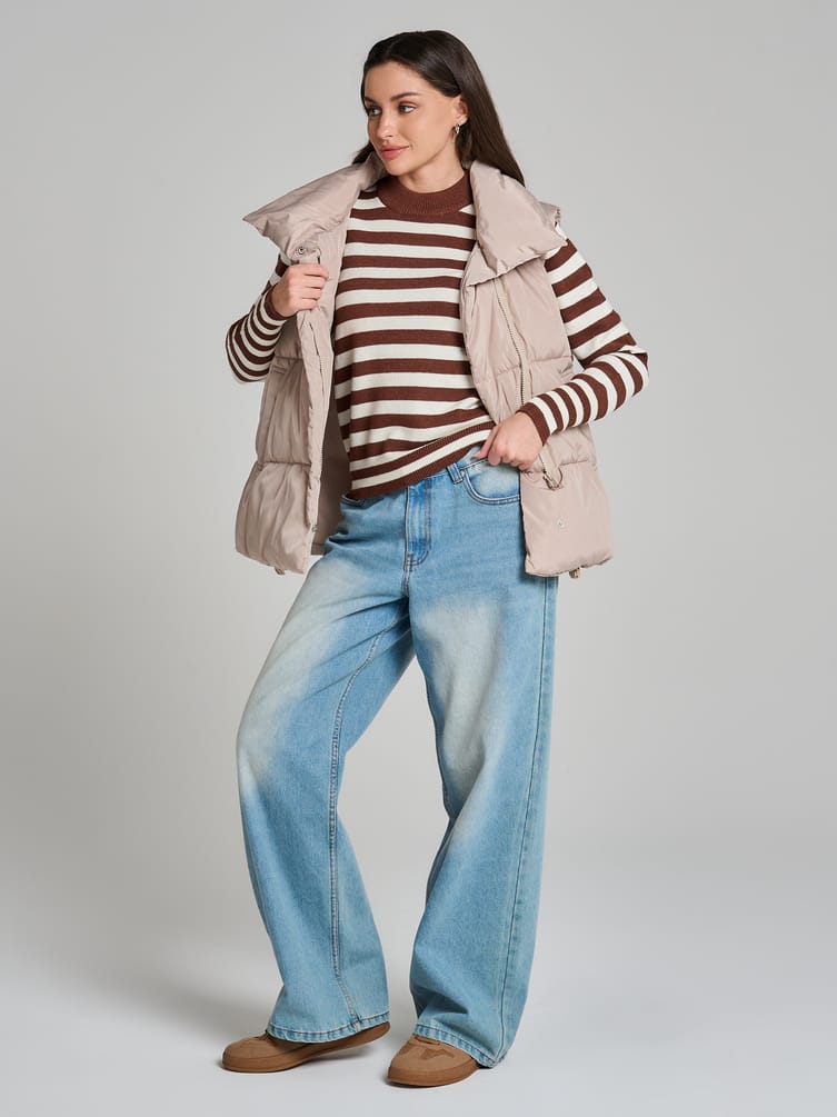 Джемпер трикотажный в полоску