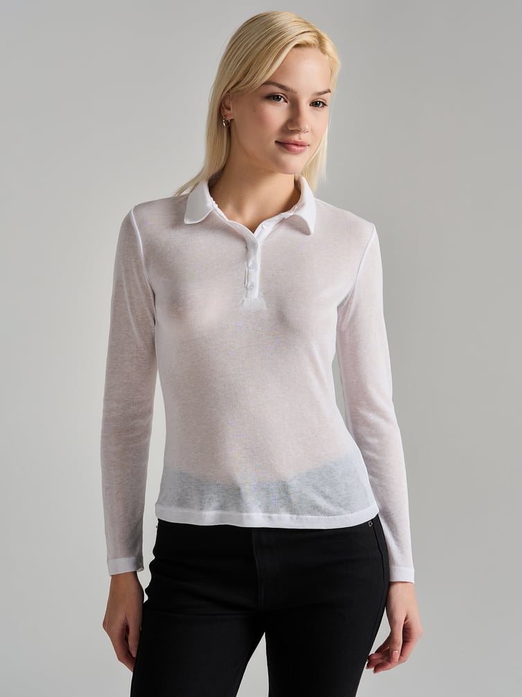 Рубашка поло с длинным рукавом