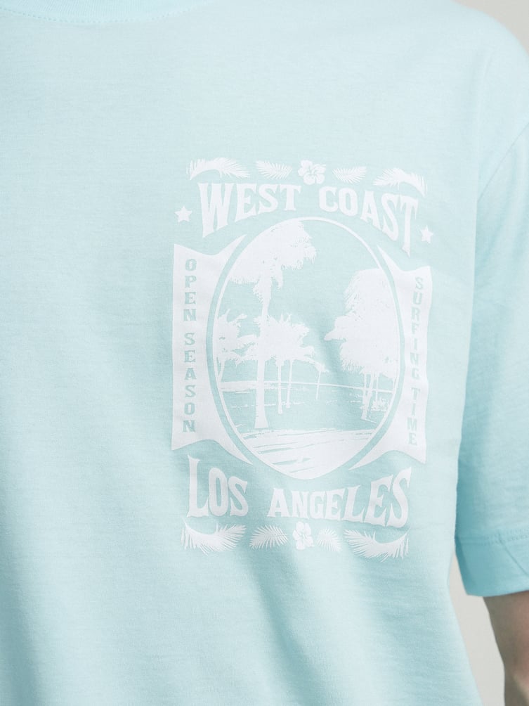 Хлопковая футболка с принтом на спине