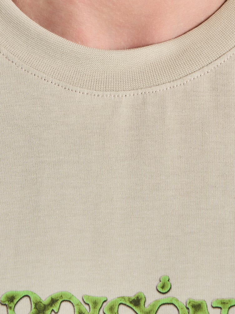 Футболка из хлопка с принтом на спине