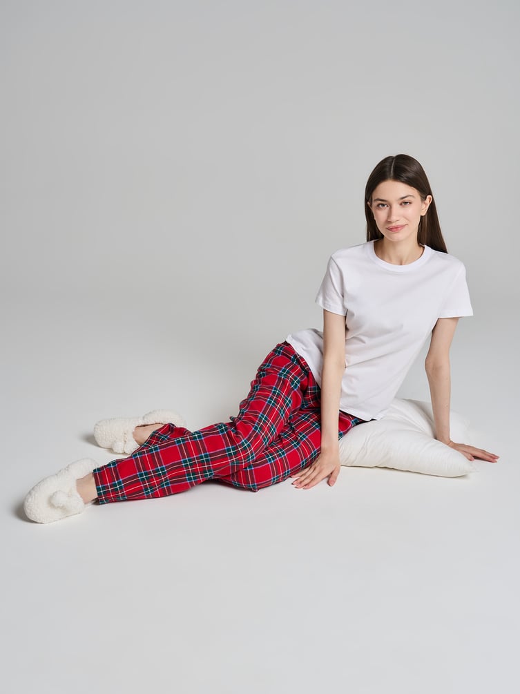 Пижамные брюки в клетку