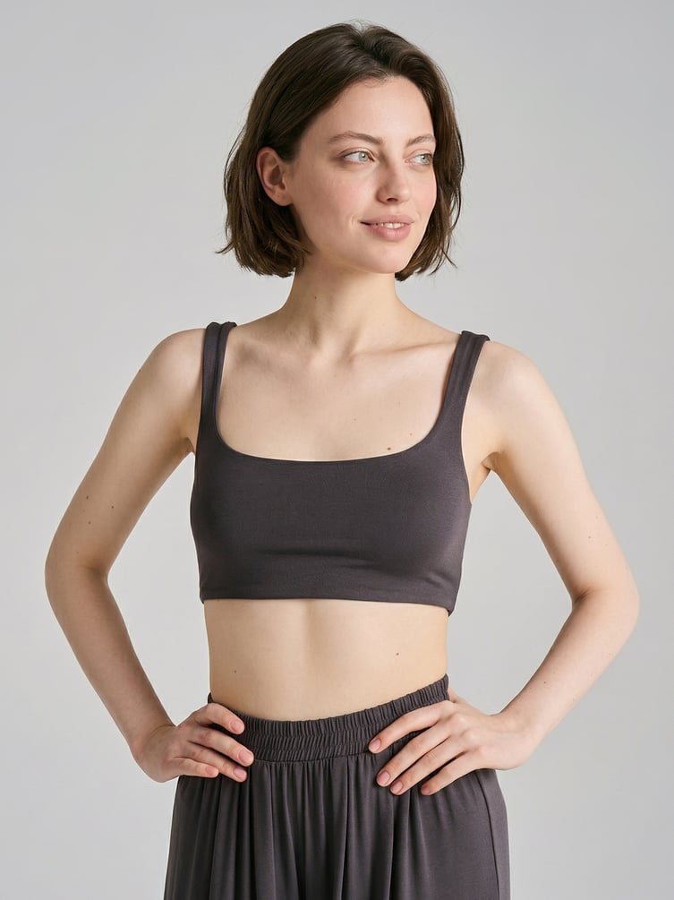 Пижама оверсайз с топом и широкими брюками