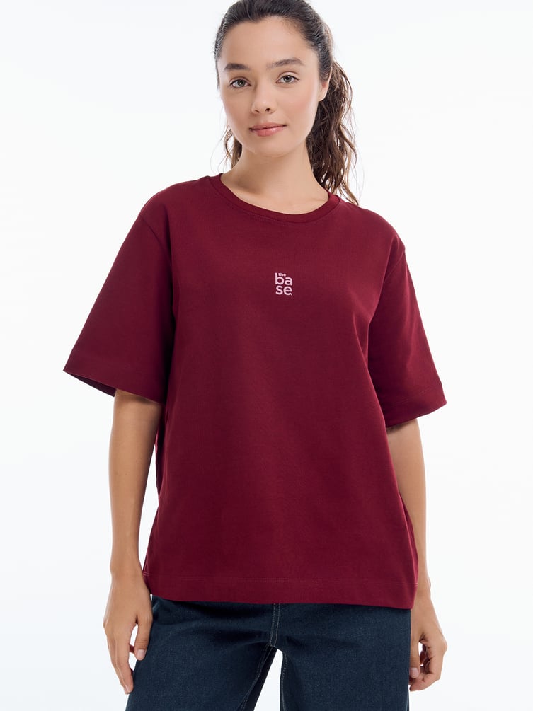 Плотная футболка оверсайз из хлопка THE BASE