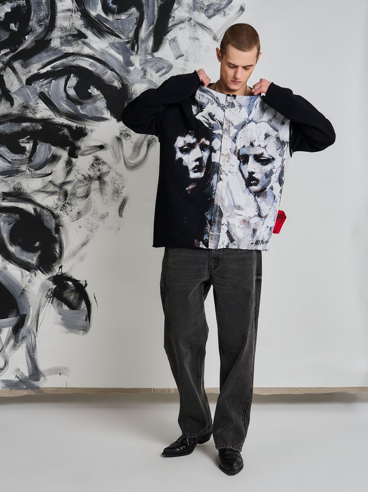 Свитшот оверсайз с принтом Макс Борисов