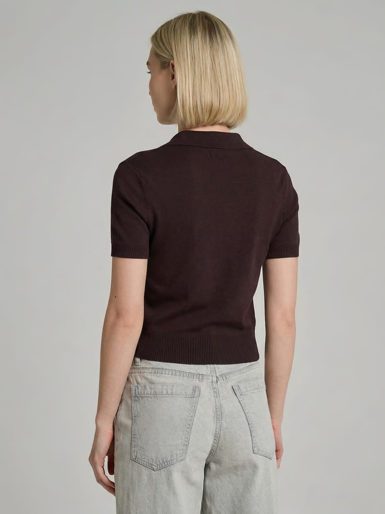 Джемпер поло укороченный