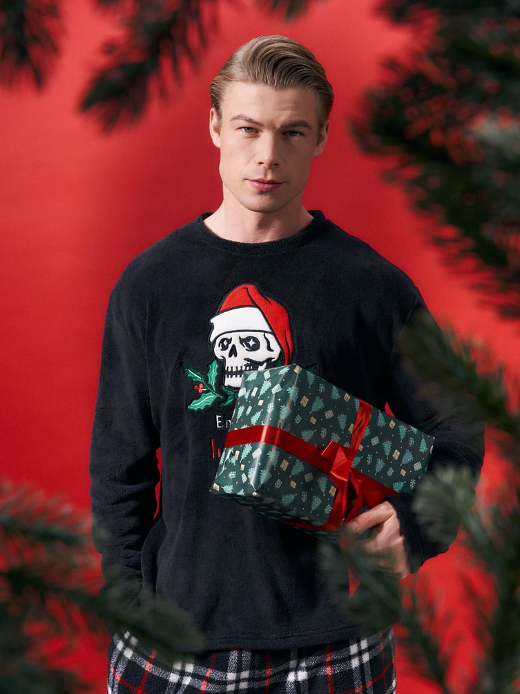 Плюшевая пижама со штанами