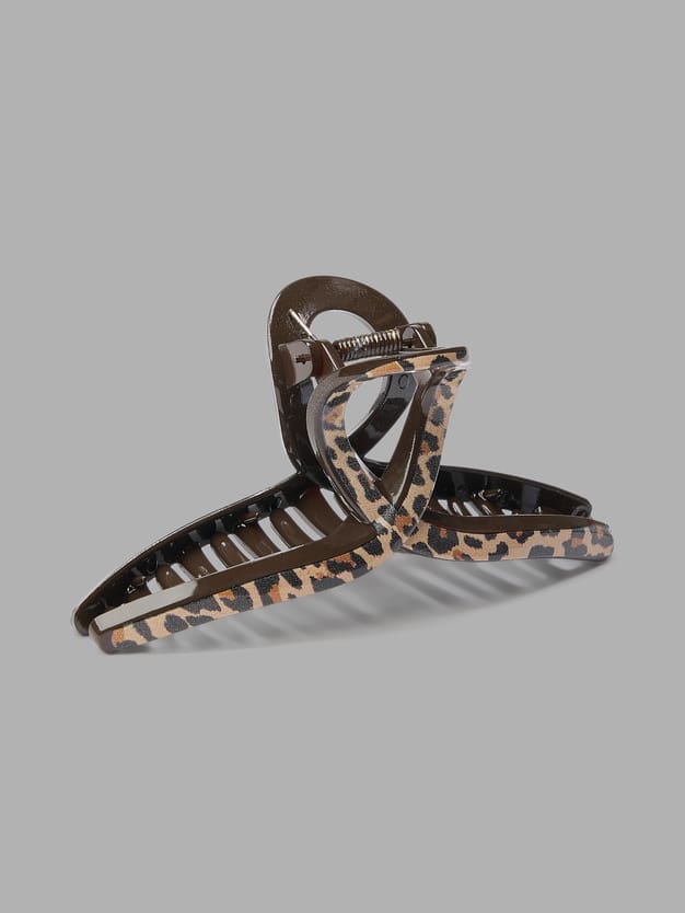 Заколка-краб леопардовая