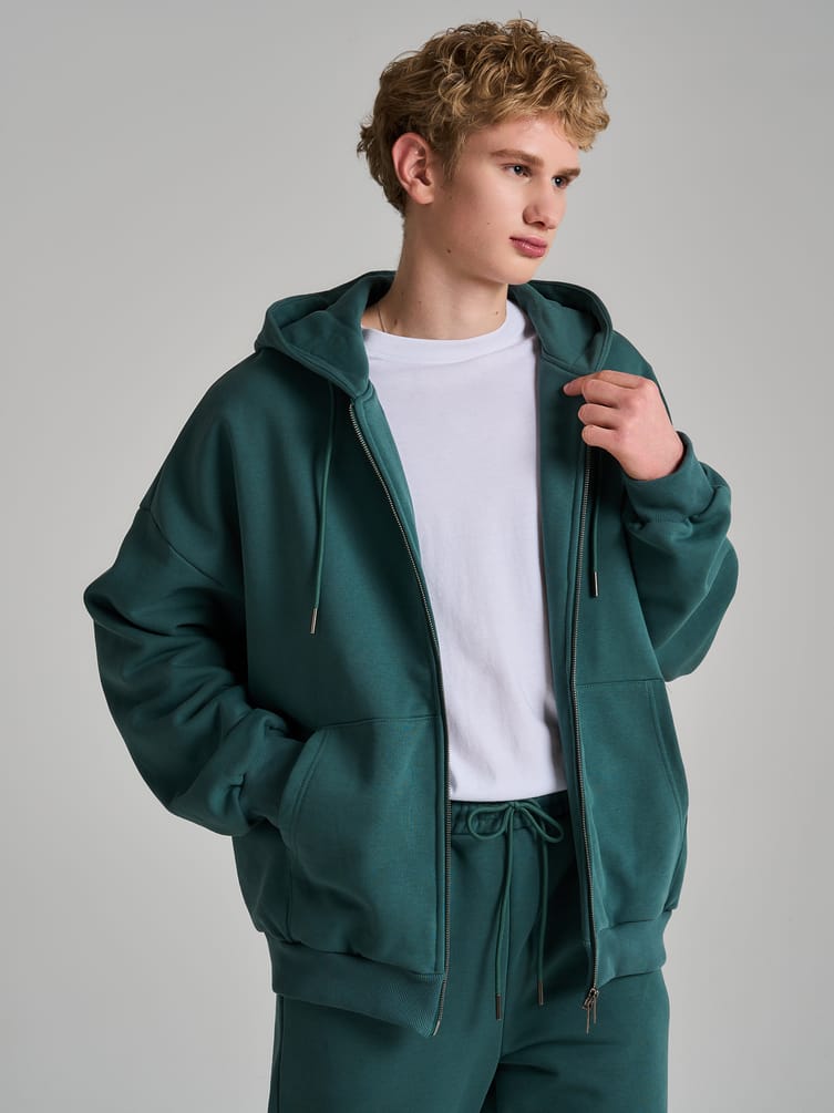 Толстовка зип худи теплая с начёсом