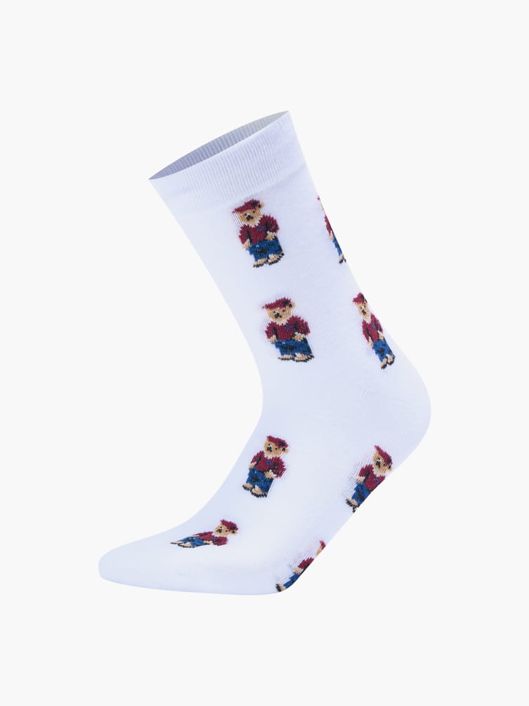 Носки - 3 пары с принтом медведя