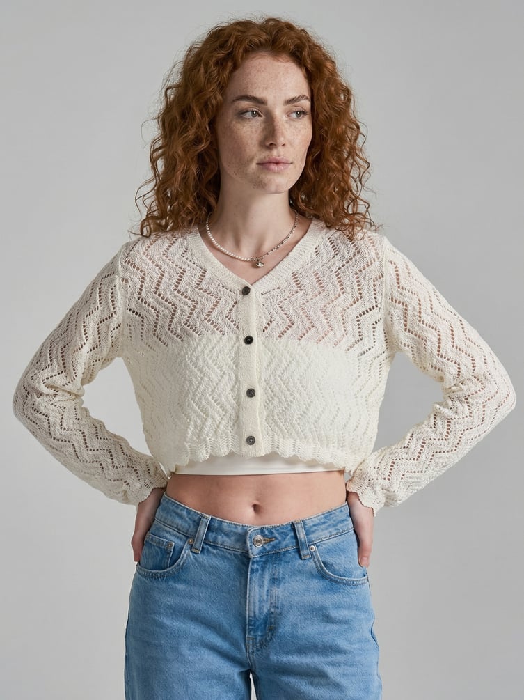 Вязаный кардиган на пуговицах