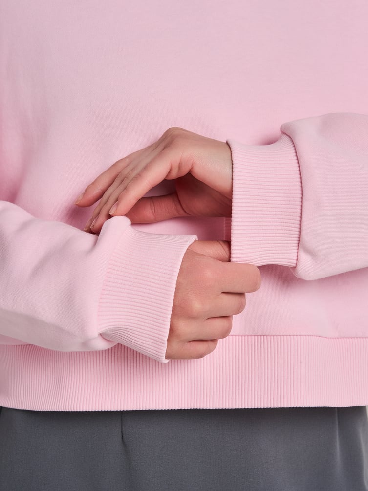 Свитшот без начеса с воротничном