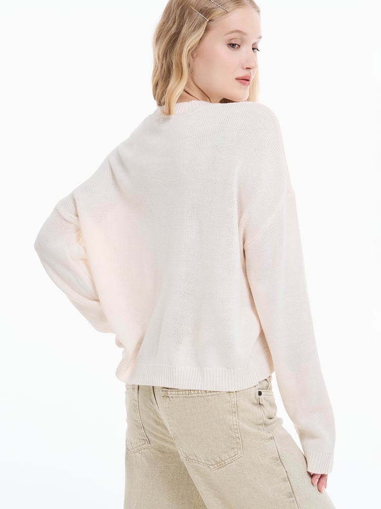 Джемпер трикотажный с принтом