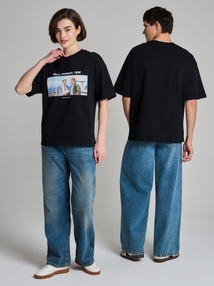 Футболка оверсайз с принтом Мосфильм