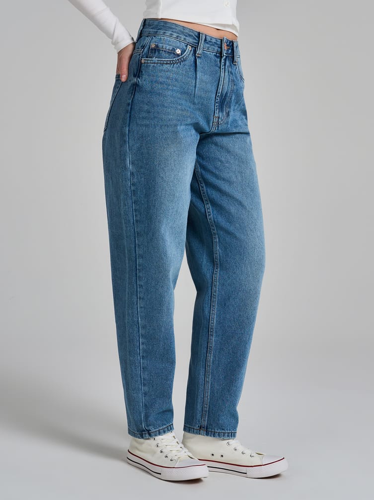 Джинсы Balloon с высокой талией