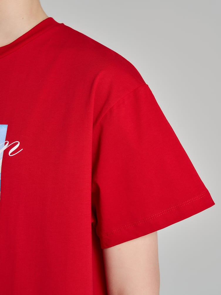 Футболка оверсайз с принтом