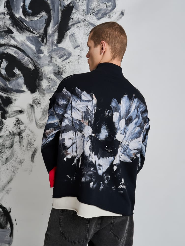 Свитшот оверсайз с принтом Макс Борисов