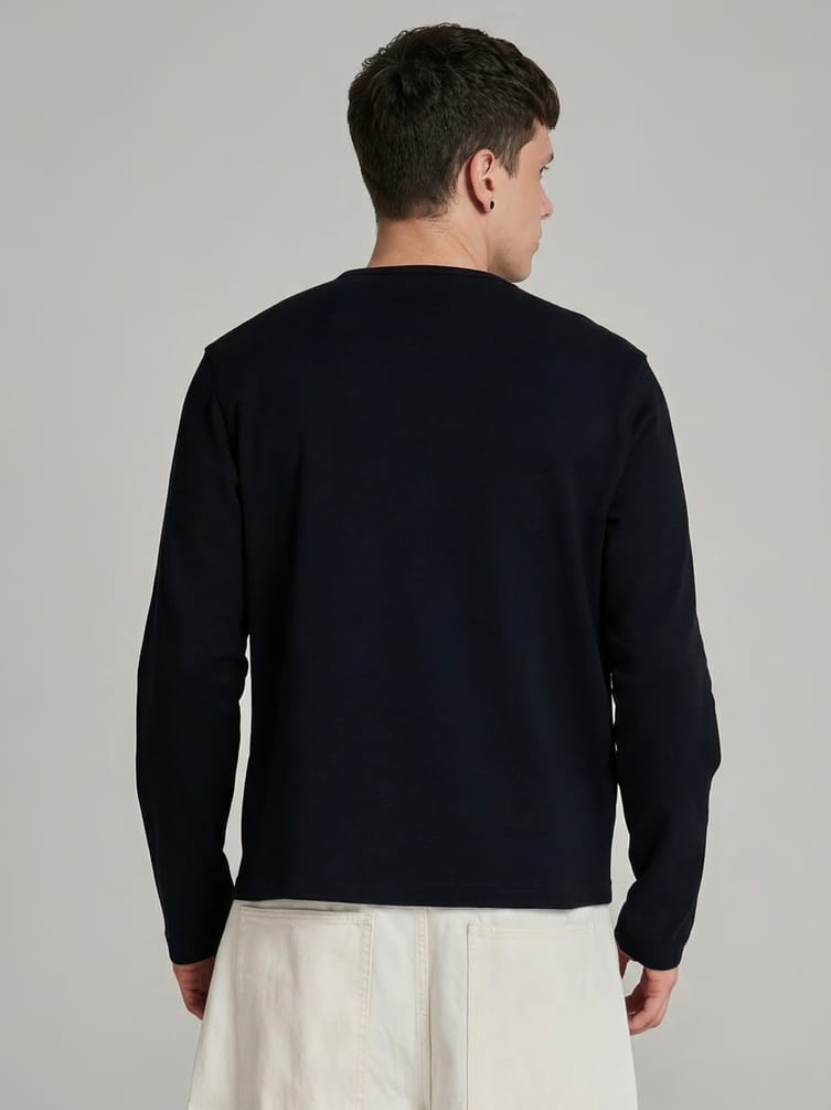 Лонгслив из хлопка с пуговицами