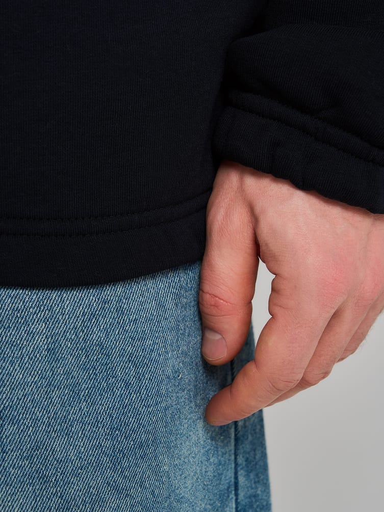 Half zip толстовка с надписью и начёсом