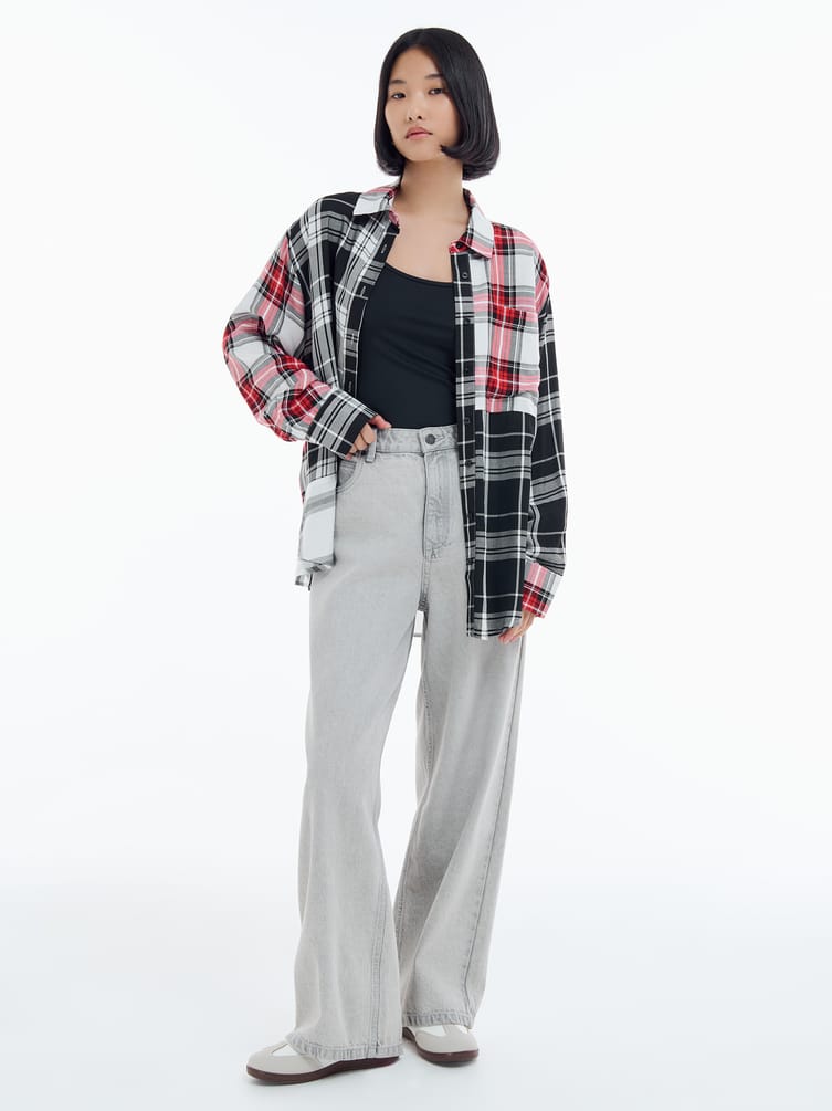 Рубашка оверсайз в клетку