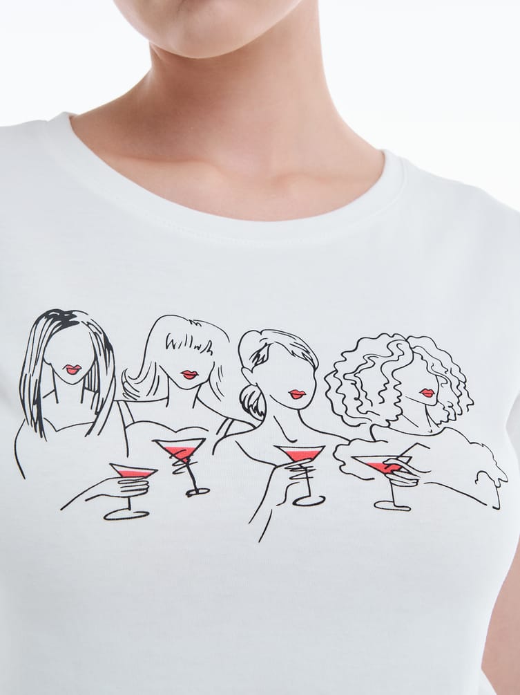 Пижама с принтом и брюками