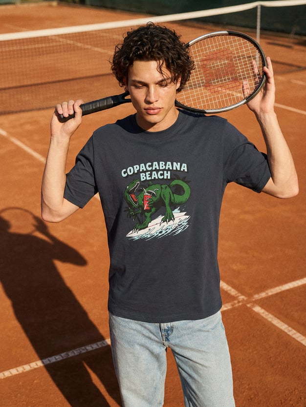 Футболка свободная с прикольным принтом