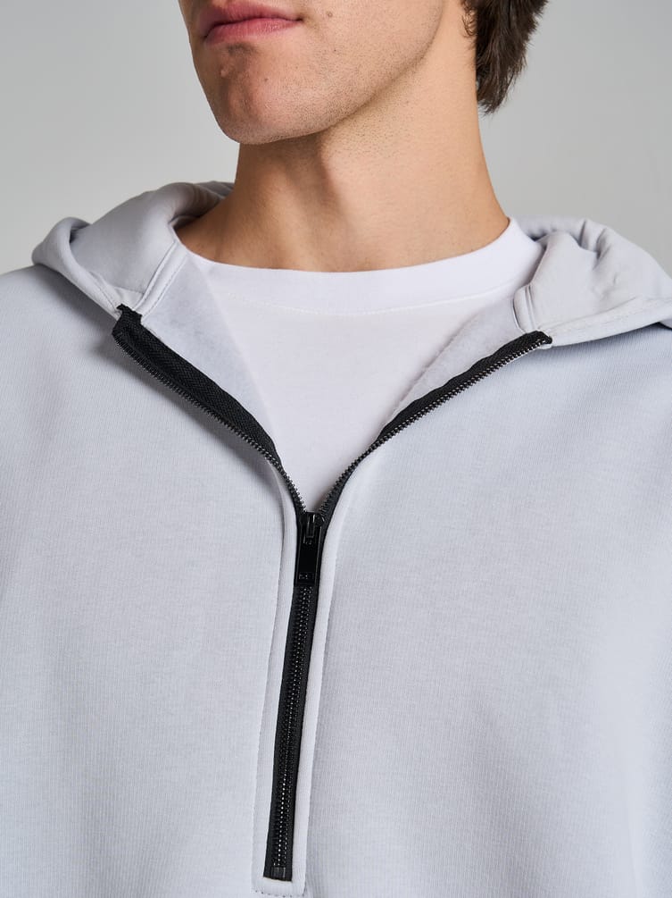 Теплая half zip толстовка с начесом