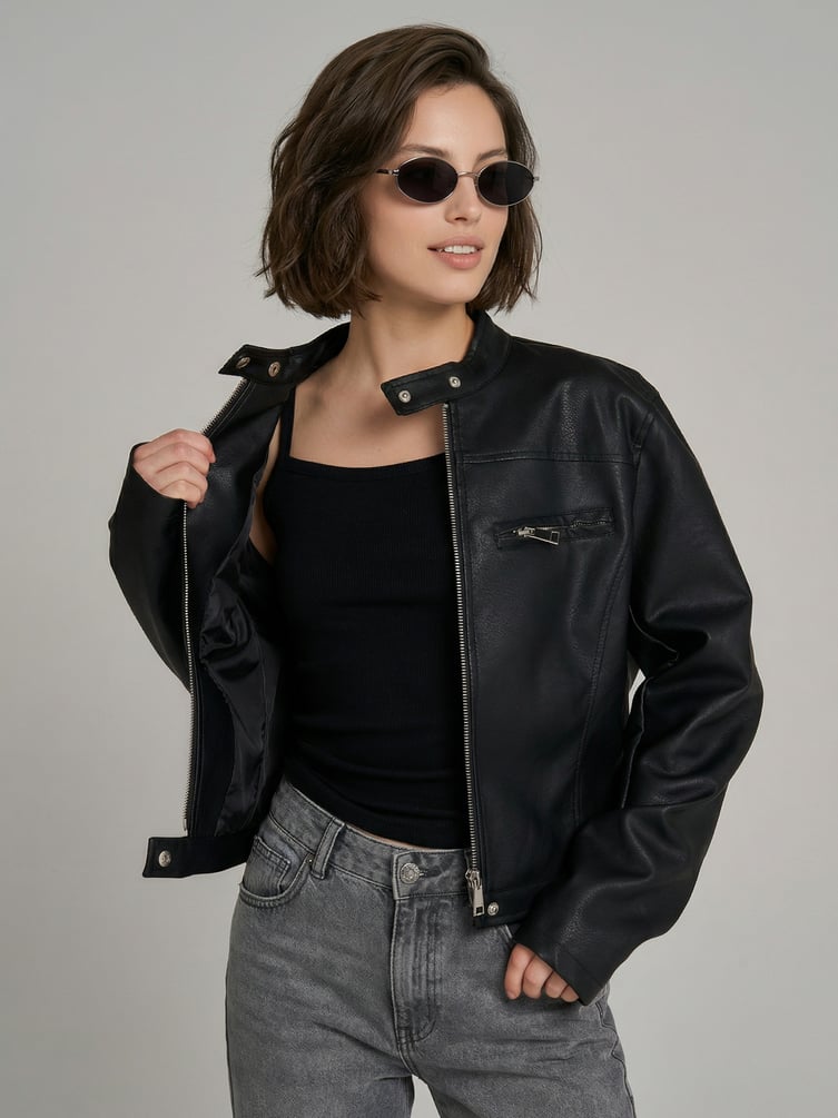 Топ в рубчик на тонких бретелях