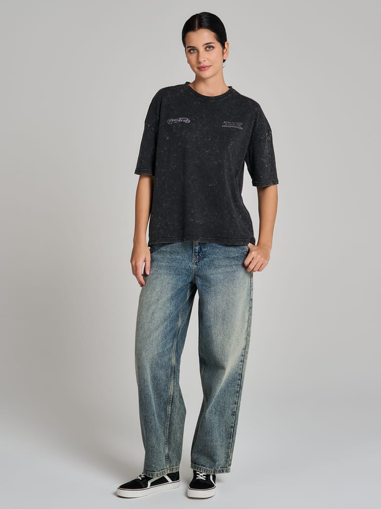 Футболка варенка оверсайз с надписью на спине