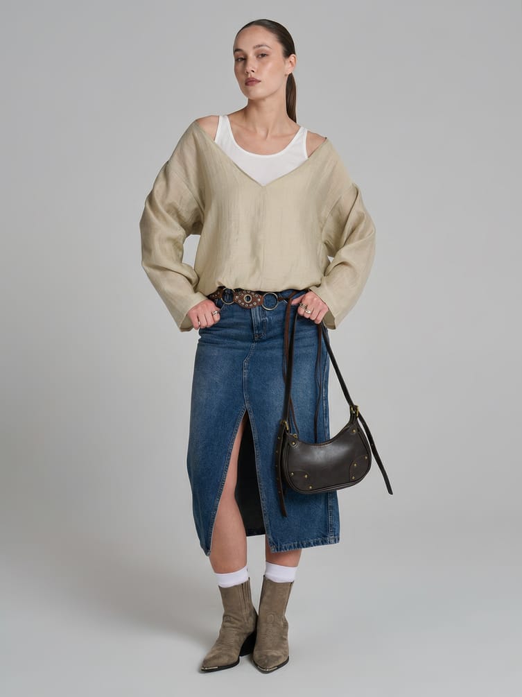 Блузка многослойная с топом