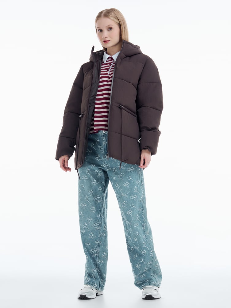 Куртка удлиненная стеганая женская